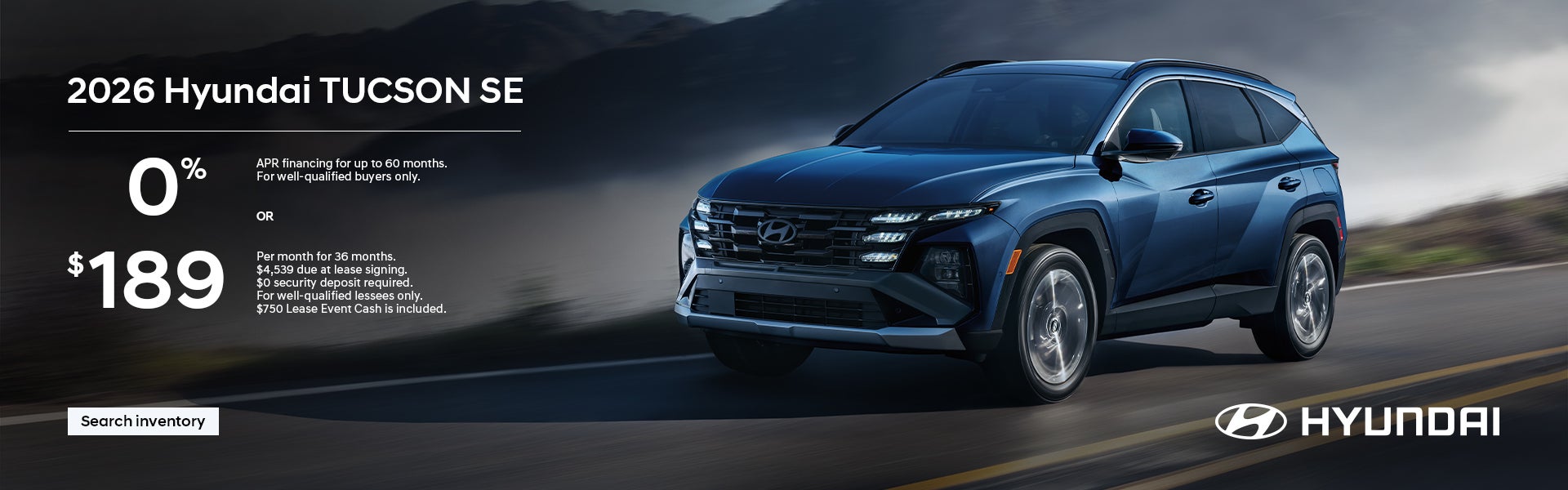 2026 Hyundai Tucson APR or Lease Offer