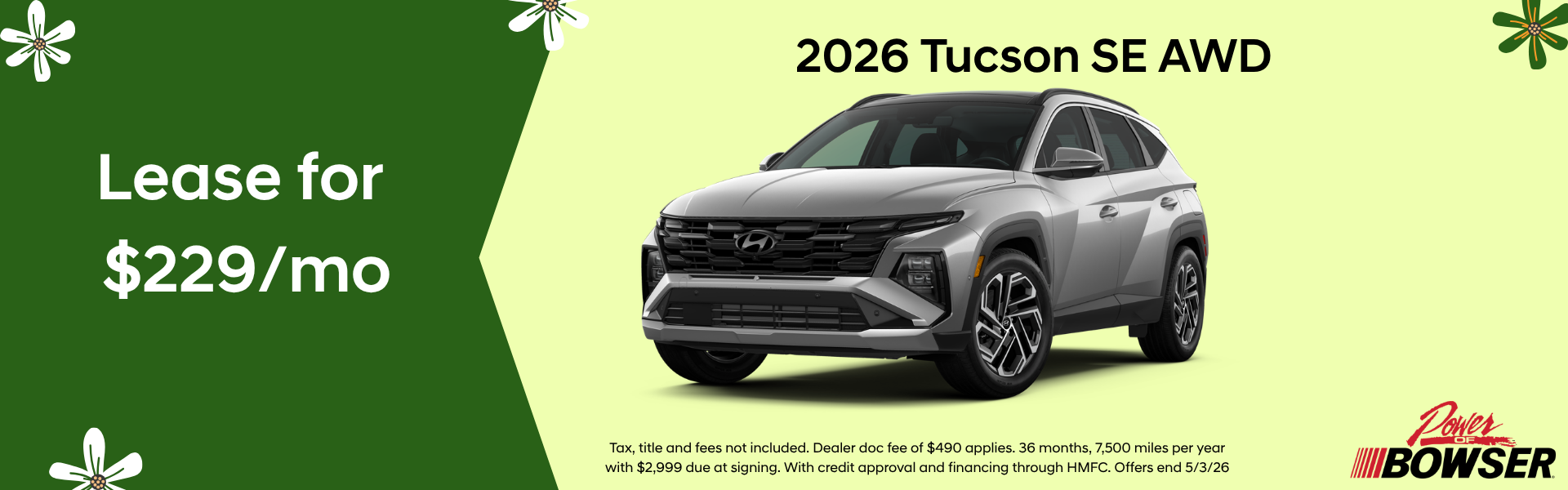 2026 Hyundai Tucson lease