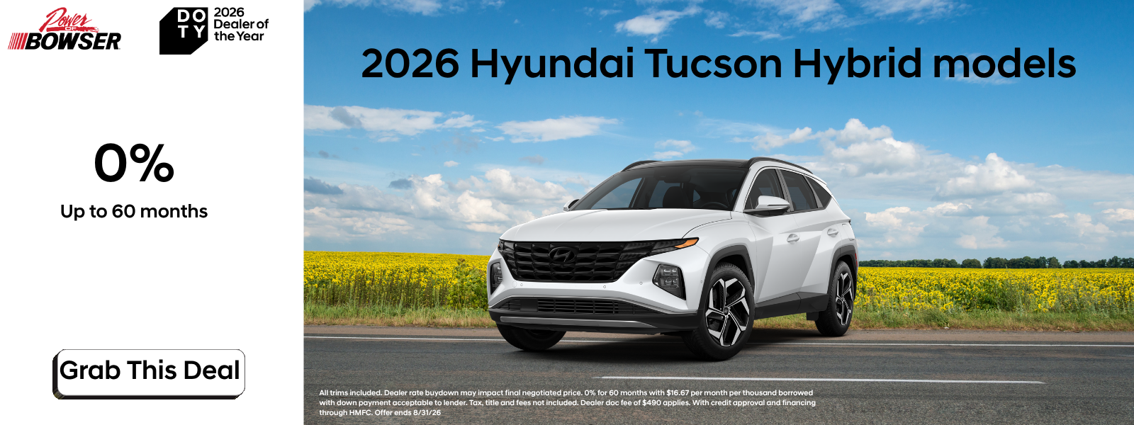 2026 Hyundai Tucson Hybrid offers
