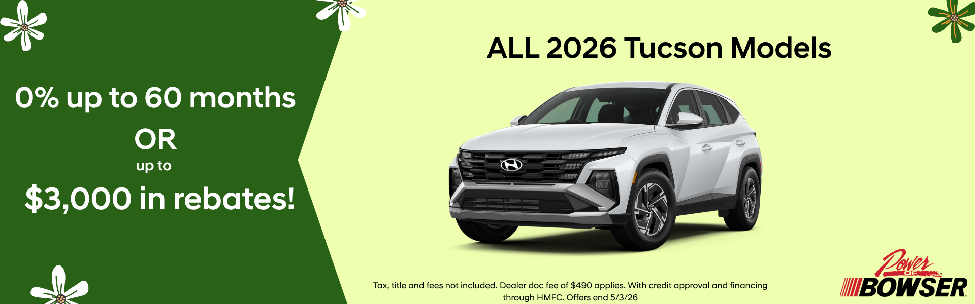 2026 Hyundai Tucson rates