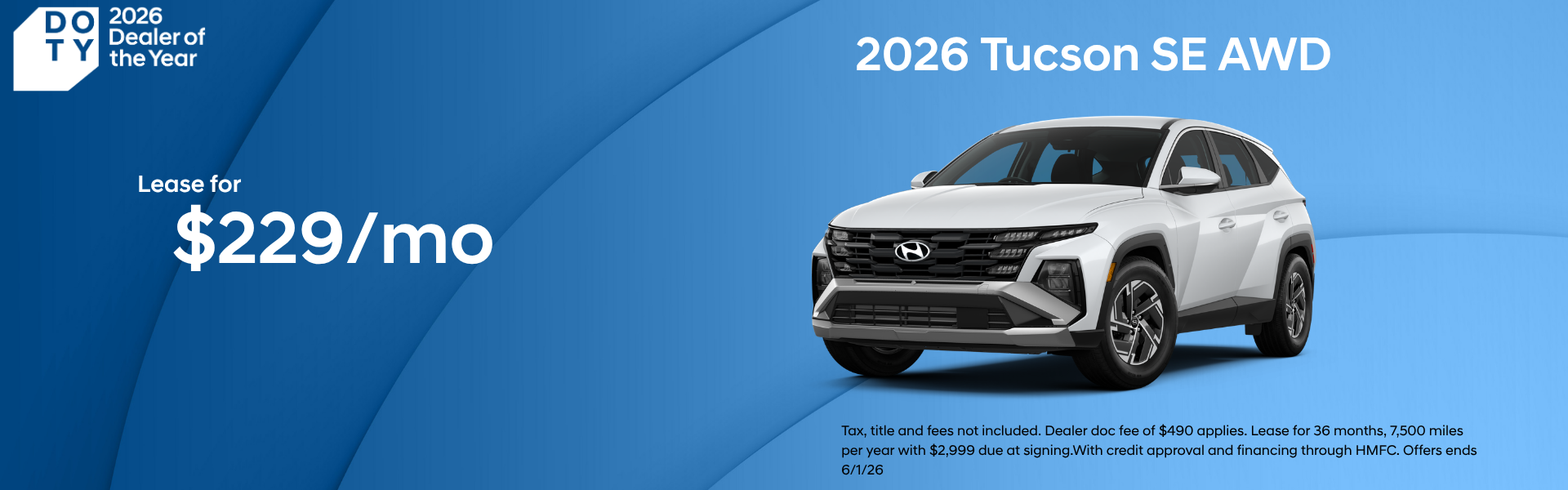 2026 Hyundai Tucson SE lease