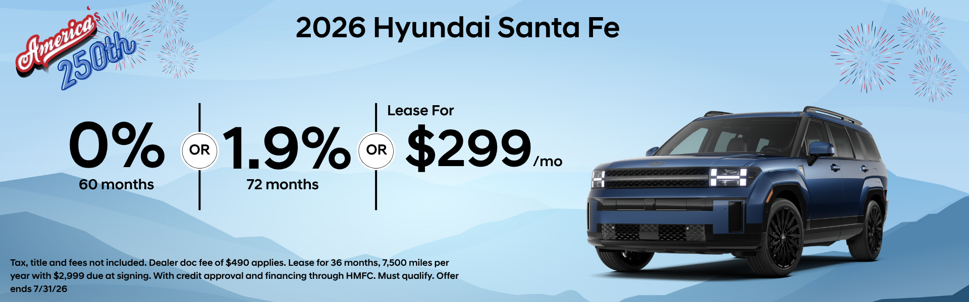 2026 Hyundai Santa Fe offers